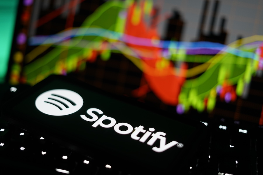 Logo do Spotify em cor verde vibrante, simbolizando a plataforma de streaming de música.